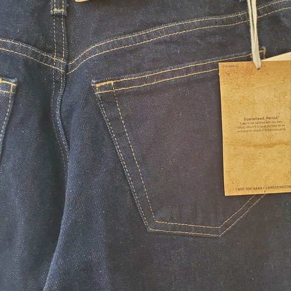 Landś End Dark Denim Original Traditional Tapered Jeans Size 12Px28 NWT - Picture 6 of 6